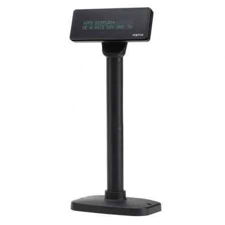 Approx appVFD01 Visor de Cliente para TPV con Pantalla Fluorescente al Vacío, 2 Líneas y 20 Caracteres, Interfaz USB, Ideal para Punto de Venta Approx appVFD01 Visor de Cliente para TPV con Pantalla Fluorescente al Vacío, 2 Líneas y 20 Caracteres, Interfaz USB, Ideal para Punto de Venta